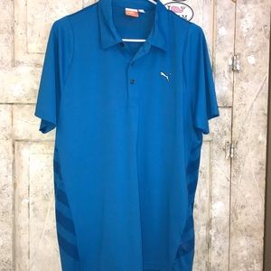Puma blue collard shirt